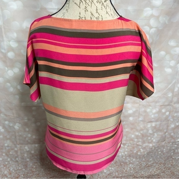 LOFT Short-Sleeve Striped Tee S - Picture 6 of 7